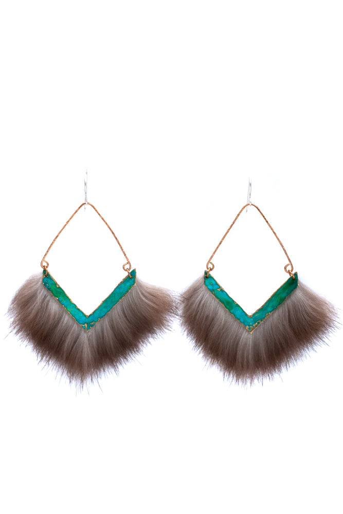 powerful and bold patina earrings