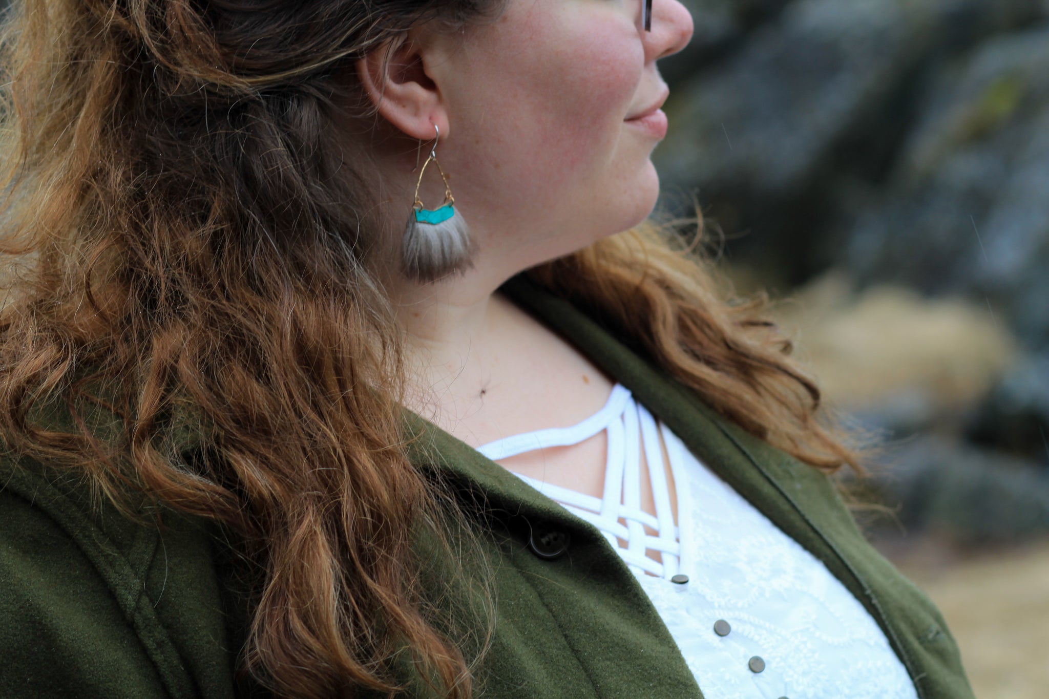 natural jewelry with blue tones